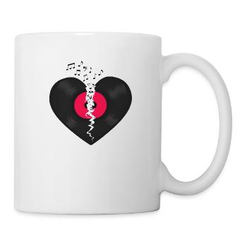 Broken Heart LP Vinyl Record FliegenAnmerkungen - Tasse - Weiß - Rechts