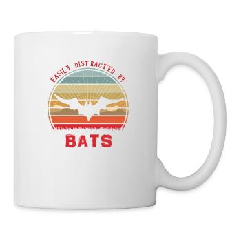 Leicht von Fledermäusen Abgelenkt Sonnenuntergang - Tasse - Weiß - Rechts
