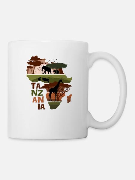 Tansania Afrika Sonnenuntergang - Tasse - Weiß
