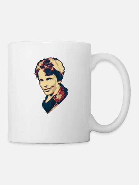 Amelia Earhart - Tasse - Weiß