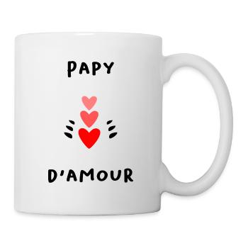 PAPY. PAPY D'AMOUR. PAPA. FÊTE DES PÈRES. - Mug blanc - blanc - Droite