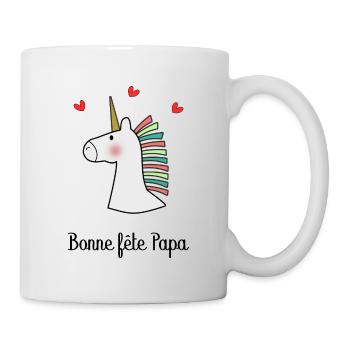 BONNE FÊTE PAPA. PAPA. FÊTE DES PÈRES. BONNE FÊTE - Mug blanc - blanc - Droite