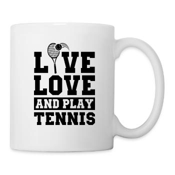 Life love and playing tennis | Tennis Gifts - Mug - white - Right