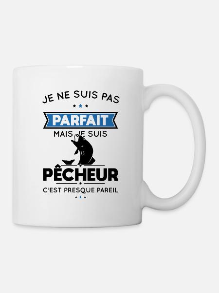 Je ne suis pas parfait mais je suis pêcheur - Mug blanc - blanc