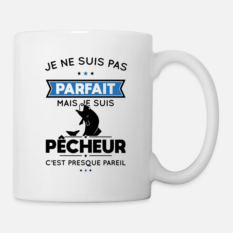 Je ne suis pas parfait mais je suis pêcheur - Mug blanc - blanc