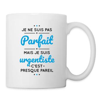 Je ne suis pas parfait mais je suis urgentiste - Mug blanc - blanc - Droite