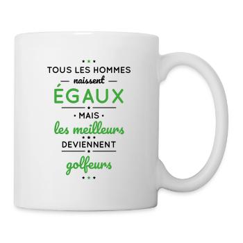 Golf - Hommes égaux meilleurs deviennent golfeurs - Mug blanc - blanc - Droite