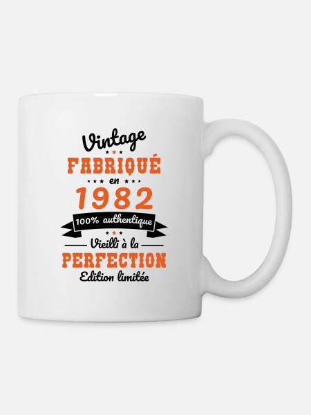 Anniversaire 40 ans - Vintage 1982 - Mug blanc - blanc