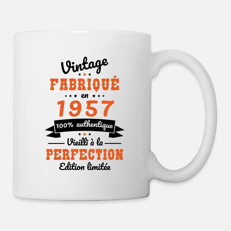 Anniversaire 65 ans - Vintage 1957 - Mug blanc - blanc