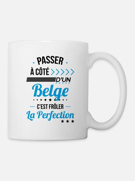 Belge - Frôler la perfection - Belgique - Mug blanc - blanc
