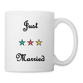 GERADE VERHEIRATET. ES LEBE DIE MARYS. JUNGGESELLINNENABSCHIED - Tasse - Weiß - Rechts