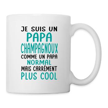 Papa Champagnoux comme un papa normal plus cool - Mug blanc - blanc - Droite