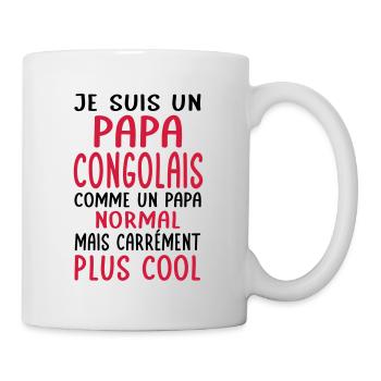 Papa Congolais comme un papa normal plus cool - Mug blanc - blanc - Droite