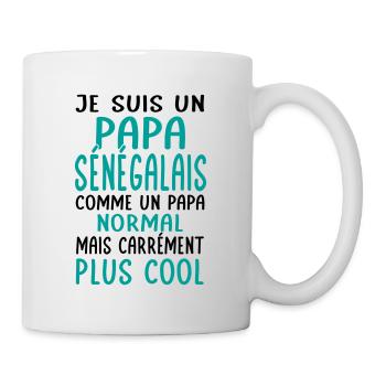 Papa Sénégalais comme un papa normal plus cool - Mug blanc - blanc - Droite