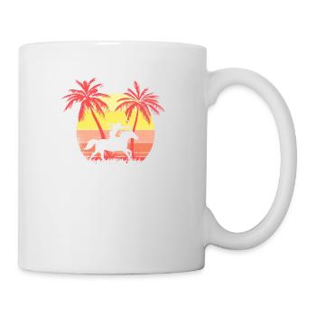 Archery Horse Riding Sunset Sunset de los 80 - Mug blanc - blanc - Droite