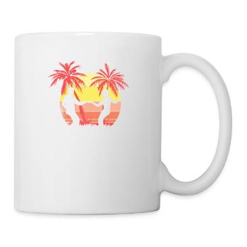 Pareja de baile de verano al atardecer de los 80 - Mug blanc - blanc - Droite