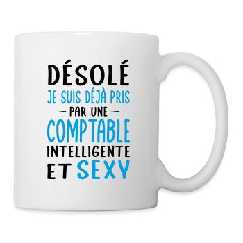 Désolé déjà pris par une comptable sexy - Mug blanc - blanc - Droite