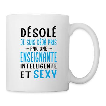 Désolé déjà pris par une enseignante sexy - Mug blanc - blanc - Droite