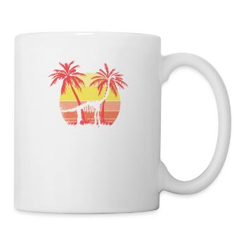 Dinosaurier Brachiosaurus Skelett Sommer - Tasse - Weiß - Rechts