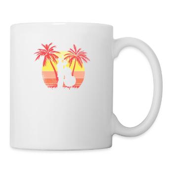 Basco doble tocando el hombre Summer Sunset 80s - Mug blanc - blanc - Droite