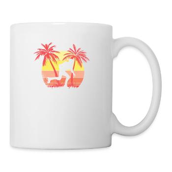 Roller Skater Girl Sunset Sunset de 80 años - Mug blanc - blanc - Droite