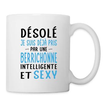 Désolé déjà pris par une Berrichonne sexy - Mug blanc - blanc - Droite