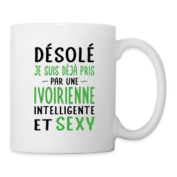 Désolé déjà pris par une Ivoirienne sexy - Mug blanc - blanc - Droite