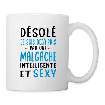 Désolé déjà pris par une Malgache sexy - Mug blanc - blanc - Droite