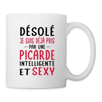 Désolé déjà pris par une Picarde sexy - Mug blanc - blanc - Droite