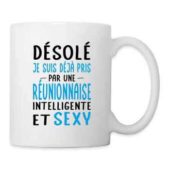 Désolé déjà pris par une Réunionnaise sexy - Mug blanc - blanc - Droite