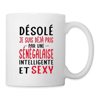 Désolé déjà pris par une Sénégalaise sexy - Mug blanc - blanc - Droite