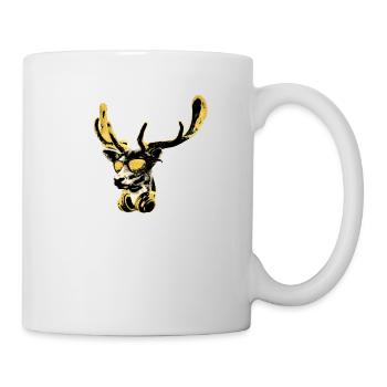Deer DJ Bling Cool Funny Music Animal With - Mug - white - Right