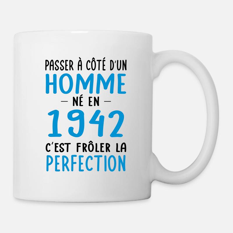 Anniversaire 80 ans - Né en 1942 Perfection - Mug blanc - blanc