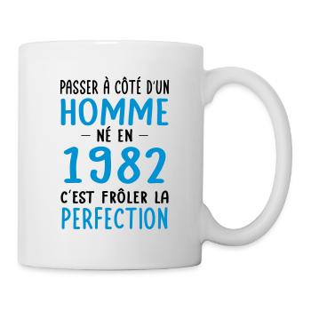 Anniversaire 40 ans - Né en 1982 Perfection - Mug blanc - blanc - Droite