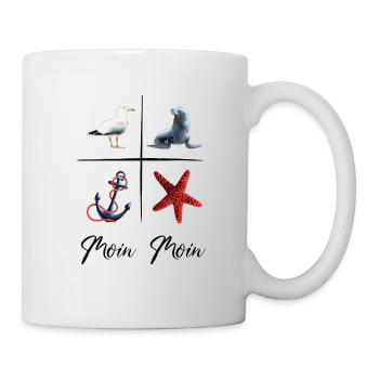 Moin Moin - Tasse - Weiß - Rechts