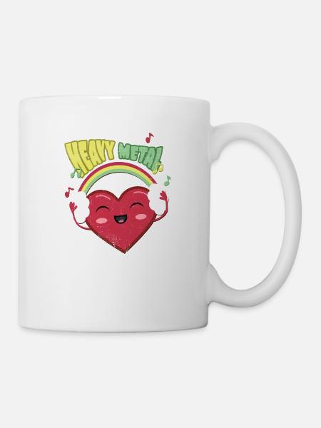Heavy Metal Heart Lindo - Mug blanc - blanc