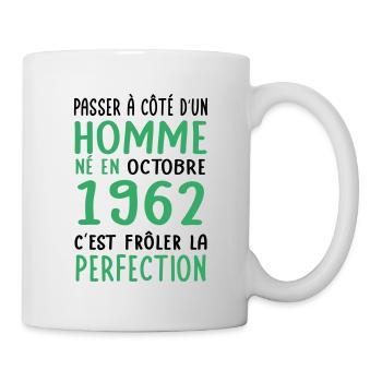 Anniversaire 60 ans - Né en Octobre 1962 - Mug blanc - blanc - Droite