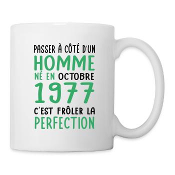 Anniversaire 45 ans - Né en Octobre 1977 - Mug blanc - blanc - Droite