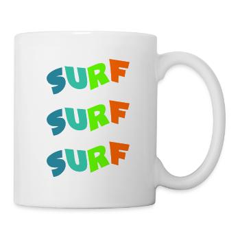 SURFING. SURFER. SURFER. SPORT. HOLIDAY. JOURNEY. - Mug - white - Right