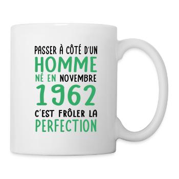 Anniversaire 60 ans - Né en Novembre 1962 - Mug blanc - blanc - Droite