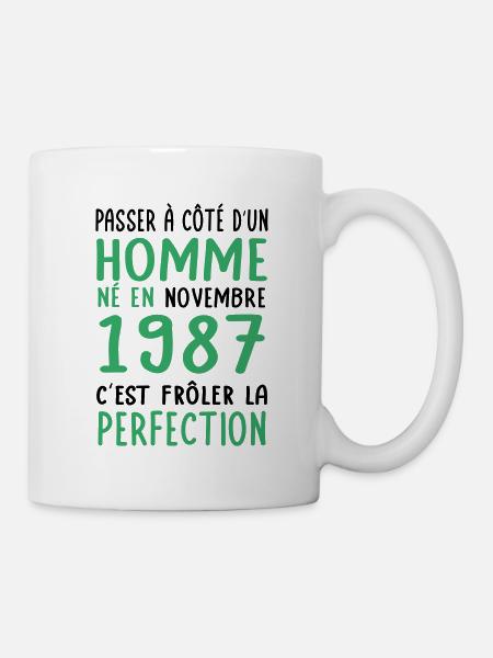 Anniversaire 35 ans - Né en Novembre 1987 - Mug blanc - blanc