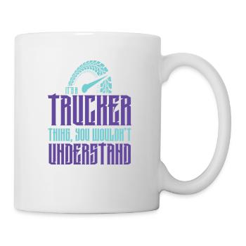 Camionneur drôle de dicton - Mug blanc - blanc - Droite
