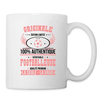 Authentique et véritable footballeuse - Originale - Mug blanc - blanc - Droite
