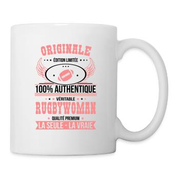 Authentique et véritable rugbywoman - Originale - Mug blanc - blanc - Droite