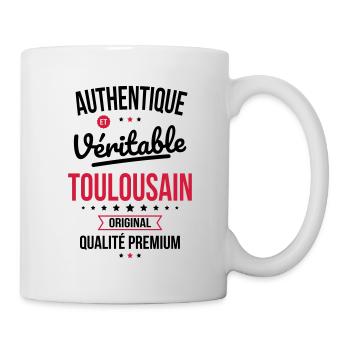 Authentique et véritable Toulousain - Original - Mug blanc - blanc - Droite