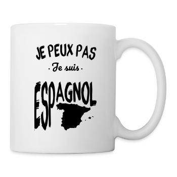 Je peux pas je suis Espagnol - Mug blanc - blanc - Droite