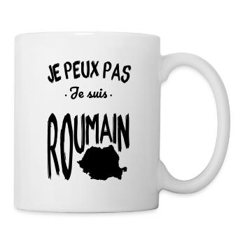 Je peux pas je suis Roumain - Mug blanc - blanc - Droite