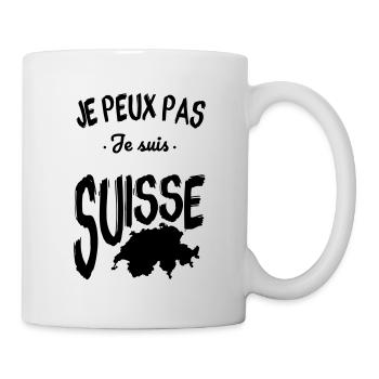 Je peux pas je suis Suisse - Mug blanc - blanc - Droite