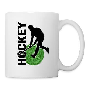 Artificial turf field hockey hockey players - Mug - white - Right