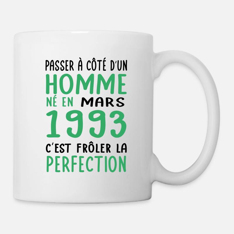 Anniversaire 30 ans - Né en Mars 1993 - Mug blanc - blanc